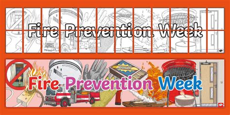 Fire Prevention Week Collaborative Art Banner (teacher made)