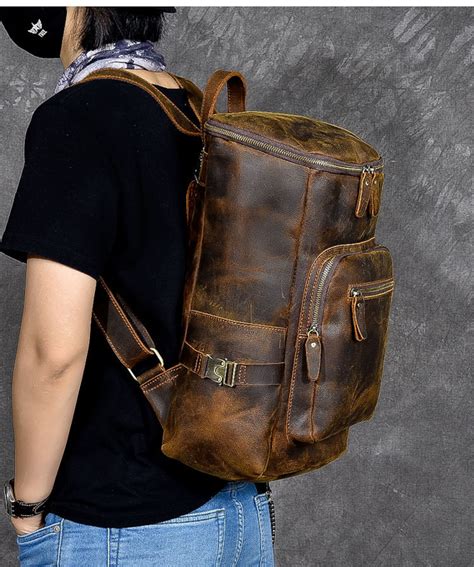 Leather Backpack Men,men Leather Backpack,leather Bag Men, Men Backpack ...