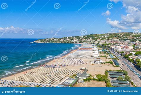 Wide Public Beach of Gaeta Resort Town, Italy Stock Photo - Image of seacoast, mediterranean ...