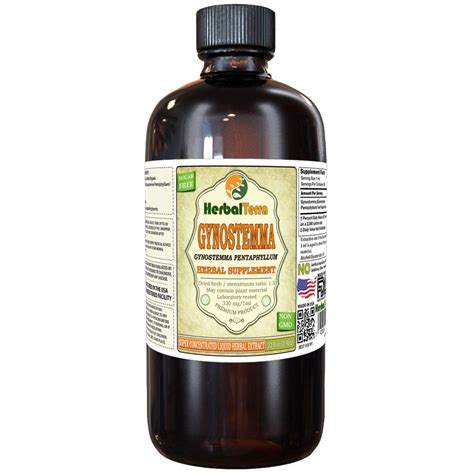 Gynostemma (Gynostemma Pentaphyllum) Tincture, Organic Dried Leaves Liquid Extract (Herbal Terra ...