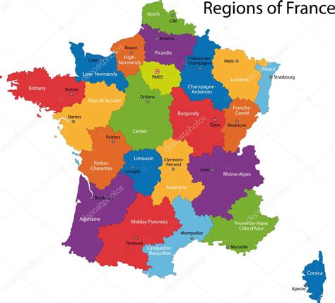 Colorful France map Stock Vector by ©Volina 1144922