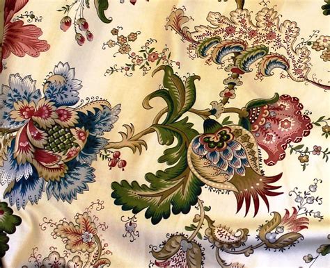 la maison LaFortune: Vintage Jacobean Floral Fabric Bordado Jacobean ...