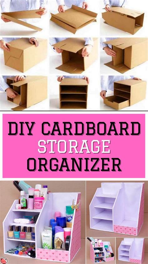 diy cardboard storage organizer | Cardboard storage, Diy cardboard, Diy ...