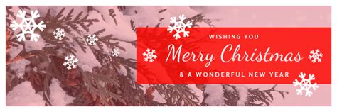 Red Christmas Email Banner Template