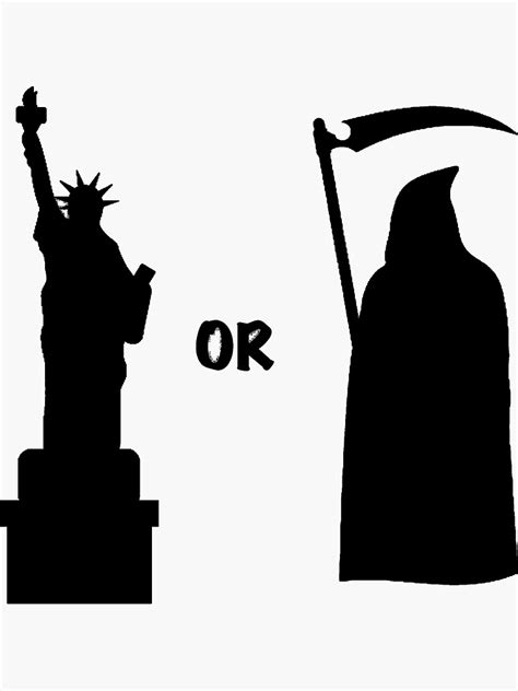 "Liberty or Death" Sticker by Bandit7 | Redbubble