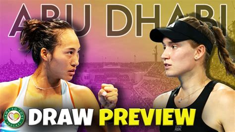 WTA Mubadala Abu Dhabi Open 2023 | Draw Preview & Predictions | GTL ...