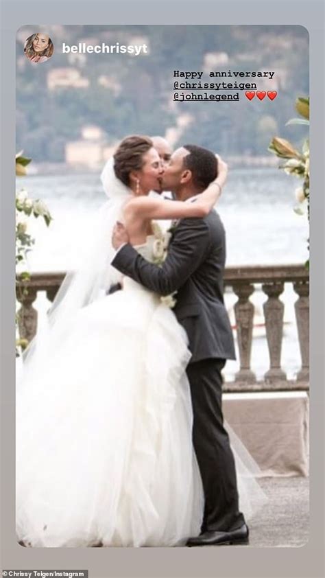 Chrissy Teigen celebrates anniversary to John Legend with stunning snaps from Lake Como wedding ...