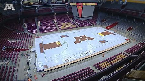 Time Lapse: New Williams Arena Court Design (Summer 2018) - YouTube