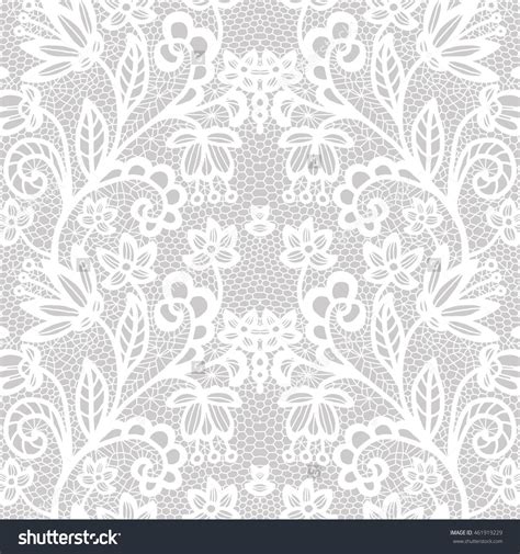 White Lace Seamless Pattern Flowers On Stock Vector (Royalty Free ...