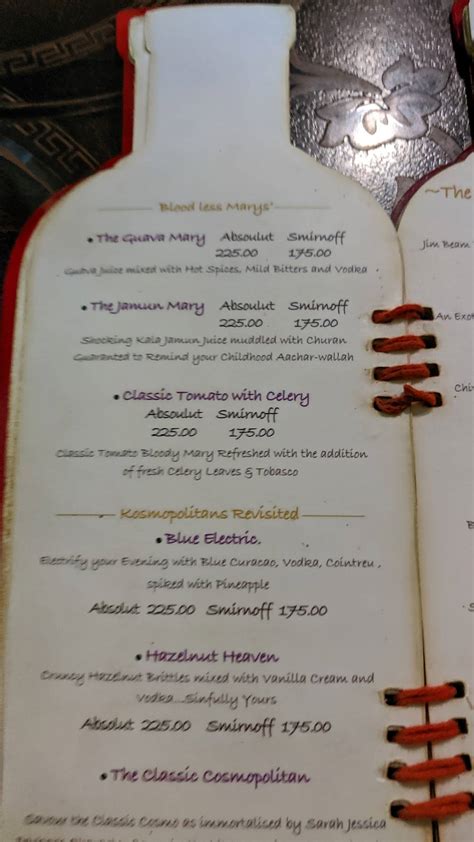 Menu at Spice Kraft, Kolkata