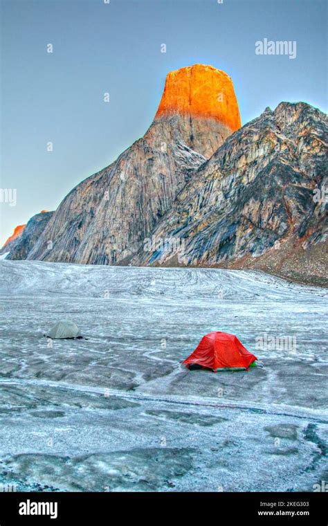 Mount Asgard, Akshayuk Pass, Baffin Island, Canadian Arctic Stock Photo ...