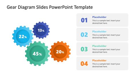 Gear Diagram Slides PowerPoint Template