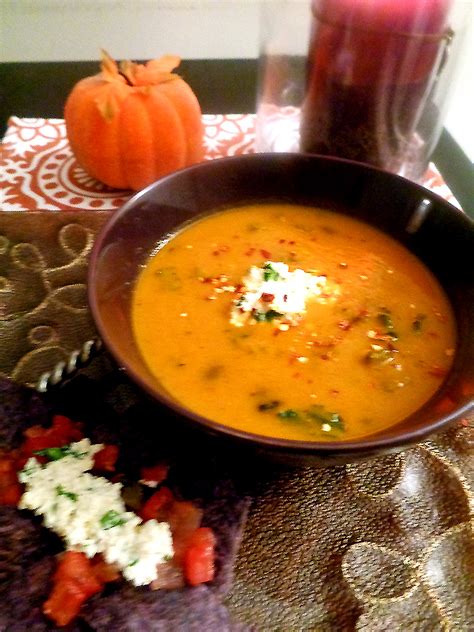 Vegan Mexican Sweet Potato Soup + Cilantro "Feta"