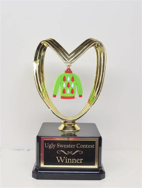 Ugly Sweater Trophy Contest Argyle Ugliest Sweater Trophies - Etsy Ireland