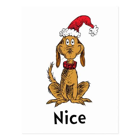 How the Grinch Stole Christmas | Max is Nice Postcard | Zazzle.com ...