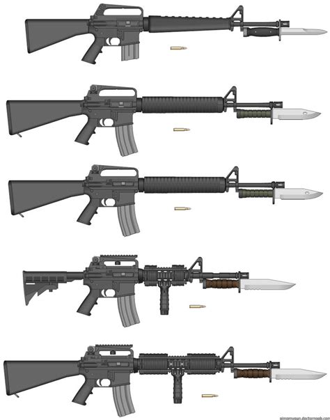 M16 evolution (revised) 5.56x45mm by TAZWASHA69 on DeviantArt