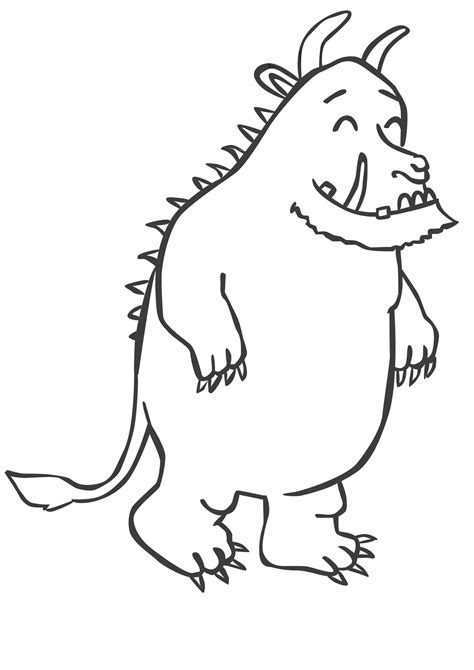 Kleurplaat: Gruffalo | Coloring pages, Cartoon coloring pages, The gruffalo