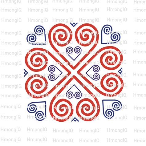 Hmong Heart Design, Hmong Pattern, Hmong Digital, Hmong SVG, Hmong PNG ...