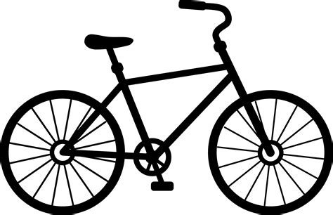 Black Bicycle Silhouette - Free Clip Art