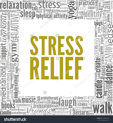 Stress Relief Vector Illustration Word Cloud Stock Vector (Royalty Free ...