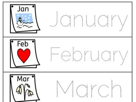 Widgit symbol supported Months of the year vocabulary cards for ...