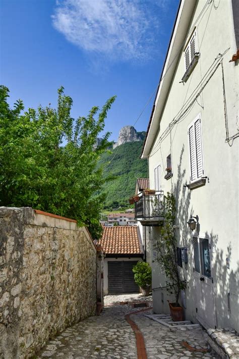 The Medieval Village of Petina in Campania Region, Italy. Stock Image ...