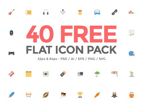 Flat Icon Pack Free PSD – Download PSD