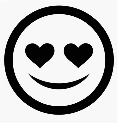 Black And White Smiley Face Png - Love Emoji Black And White, Transparent Png | Birthday ...