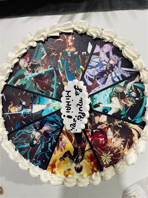 Part 2 of my friends birthday cake (Ms. Hina was delicious) : r/Genshin_Impact