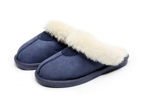 UGG Slippers-Australia Premium Sheepskin, Anti-Slip Fluffy Fur Indoor ...