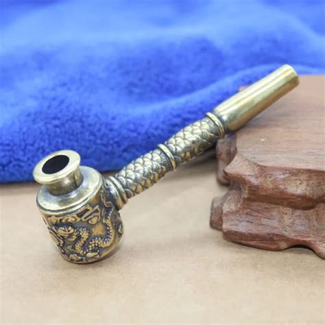 SOLID BRASS VINTAGE Cigarette Holder Dragon Filter Pipe Cigarette Holder Gift $5.99 - PicClick