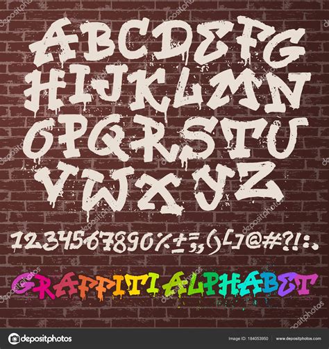 Alphabet graffiti vector alphabetical font ABC by brush stroke graffity ...