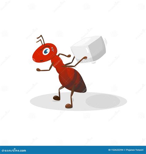 Red Ant Cartoon Character.Objects on White Background. Stock Vector - Illustration of graphic ...