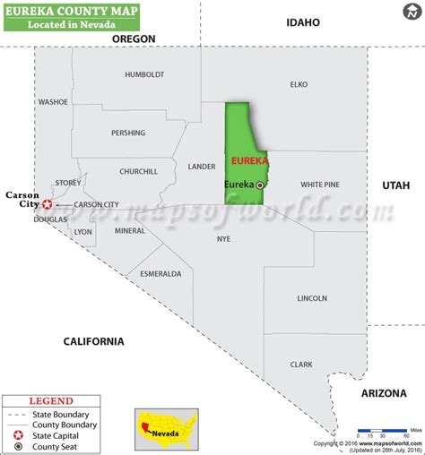 Eureka County Map, Nevada