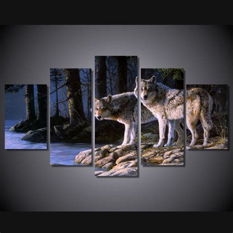 Wolf Panel Painting | Customized canvas art, Animal wall canvas, Wolf canvas