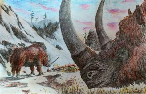 Woolly rhinoceros : Paleoart