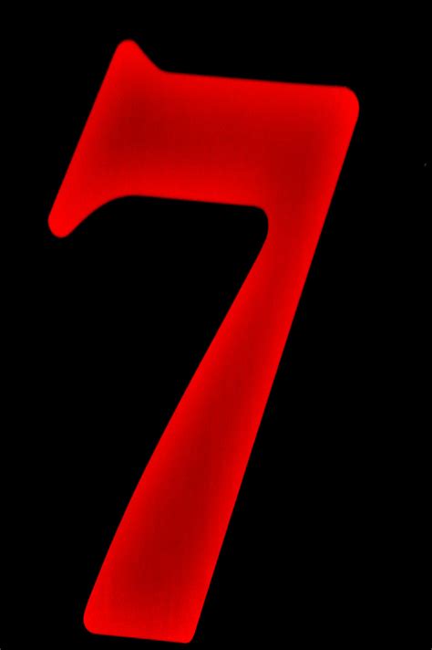 Free stock photo of number 7, number seven, red seven