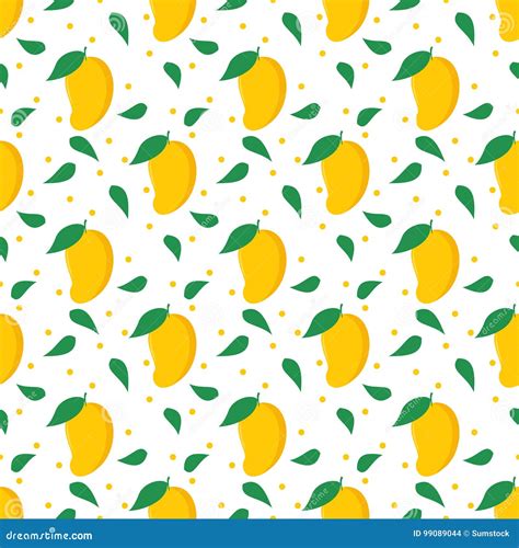 Ripened Yellow Mangoes Pattern Tile Stock Vector - Illustration of ...