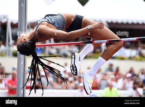 Nafi Thiam aka Nafissatou Thiam (BEL) clears a heptathlon world record ...