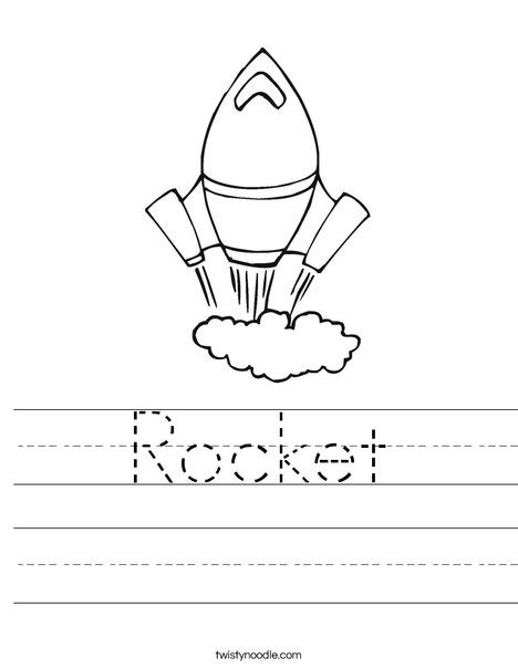 Rocket Worksheet - Twisty Noodle