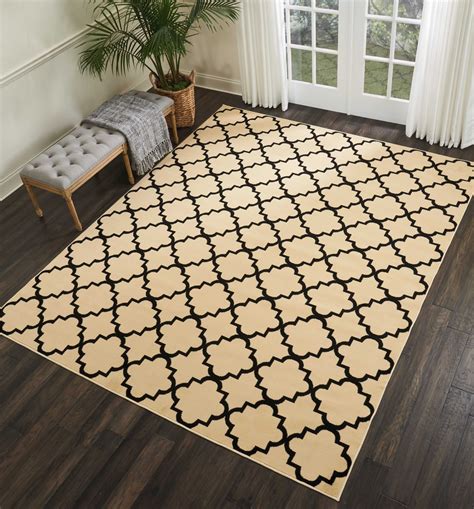 Nourison Grafix Trellis Cream/Black Area Rug - Walmart.com - Walmart.com