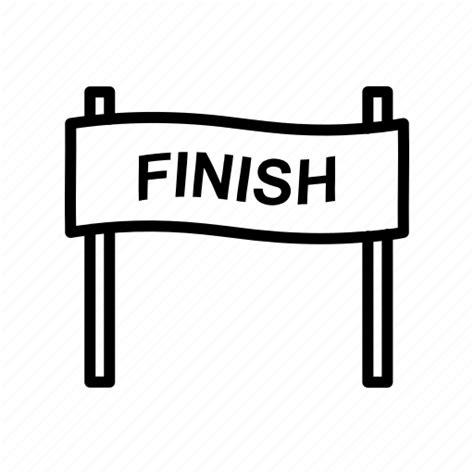 Finish, finishline, line, marathon icon