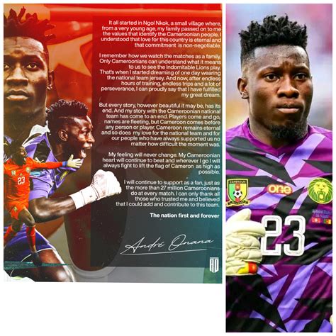 ANDRE ONANA ANNOUNCES RETIREMENT FROM THE CAMEROON NATIONAL TEAM ...