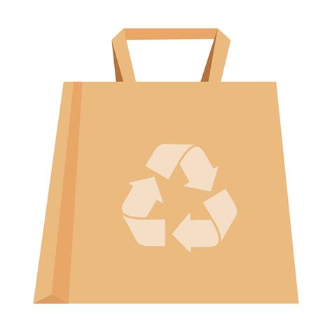 paper bag with recycle logo 4557495 Vector Art at Vecteezy