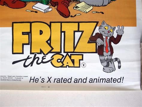 Fritz The Cat Original 1972 First X-rated Animated Film Movie Poster ...