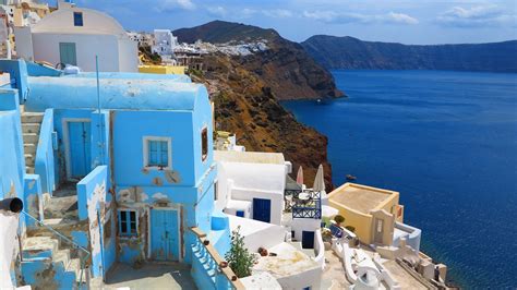 Free Images : sea, coast, vacation, vehicle, tourism, santorini, greece, white houses 4352x2448 ...