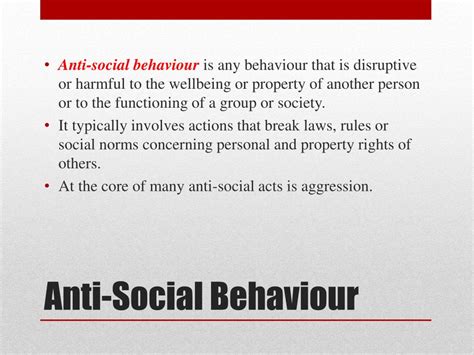 PPT - Anti-Social Behaviour PowerPoint Presentation, free download - ID:2363724