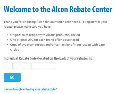 www.myalconlensrebates.com – Alcon Lens Rebate Center