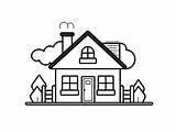Country Cottage Coloring Page  sketch template