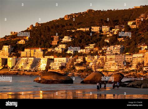 Clifton Beach at sunset, Cape Town, Western Cape, South Africa, RSA ...